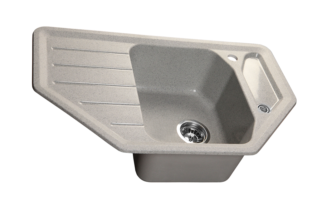 Мойка SANTREK AQUA PRO ANGLE SA-A800 угловая 790*490 мм (серый-310) (+сифон)