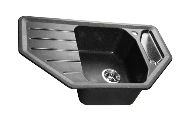 Мойка SANTREK AQUA PRO ANGLE SA-A800 угловая 790*490 мм (черый-308) (+сифон)