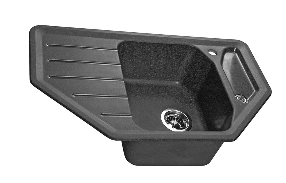 Мойка SANTREK AQUA PRO ANGLE SA-A800 угловая 790*490 мм (графит-309) (+сифон)