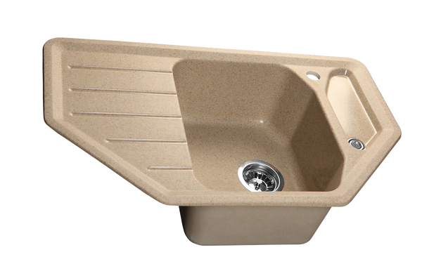 Мойка SANTREK AQUA PRO ANGLE SA-A800 угловая 790*490 мм (песок-302) (+сифон)