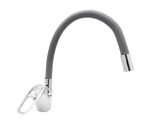 Смеситель Кухня DIABLO 1250-H-249-2 шар. d35 гибкий излив (серый)