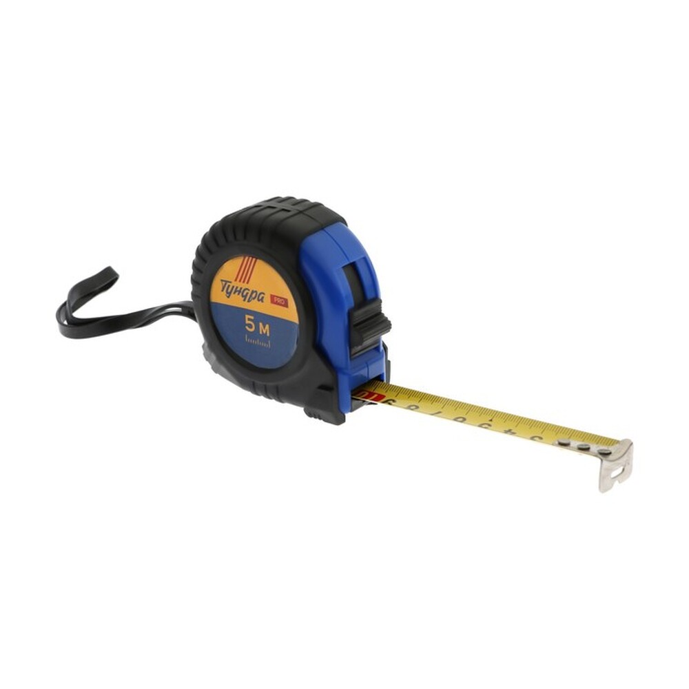 Рулетка ТУНДРА PRO, обрезиненный корпус, 5 м х 19 мм 7461761