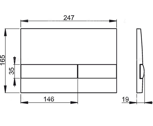 КЛАВИША ДЛЯ ИНСТАЛЛЯЦИИ AlcaPlast М1728-5 (черный/золото) 