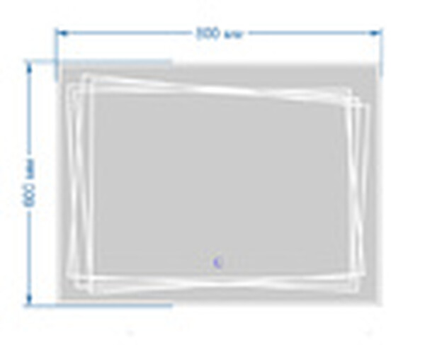 Зеркало SANTREK HOME с LED подсветкой "АВРОРА " 800х600мм