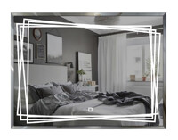 Зеркало SANTREK HOME с LED подсветкой "АВРОРА " 800х600мм