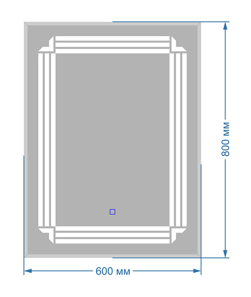 Зеркало SANTREK HOME с LED подсветкой "НОРД" 800х600мм