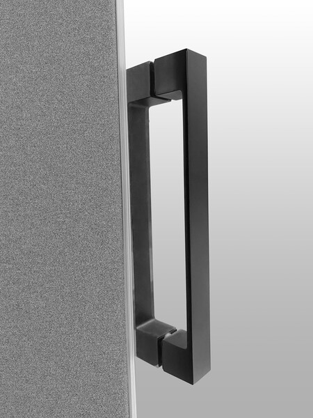 Душевое ограждение SANTREK AQUA Evo-DF-1700-C-Matt Black 1700*1950 Прямое, стекло Прозр. 8мм, профиль Чёрный