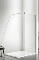 Душевое ограждение SANTREK AQUA Тour - SG-1100-С-Chrome 1100*1950 стекло Прозр 6мм, профиль Хром  (штанга в комплекте)