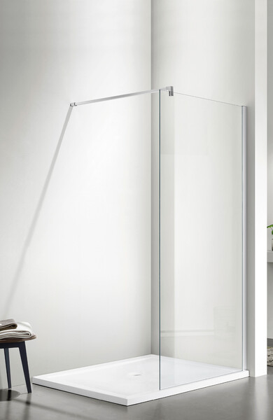 Душевое ограждение SANTREK AQUA Тour - SG-1100-С-Chrome 1100*1950 стекло Прозр 6мм, профиль Хром  (штанга в комплекте)