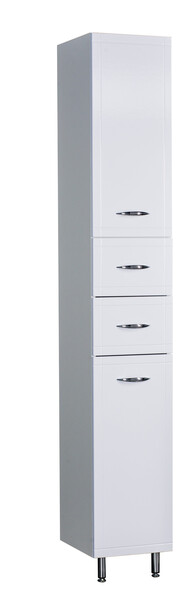 Пенал SANTREK HOME "Мальта-30" (Белый МАТОВЫЙ) 2 двери 2 ящика Правый 300х1900х350*