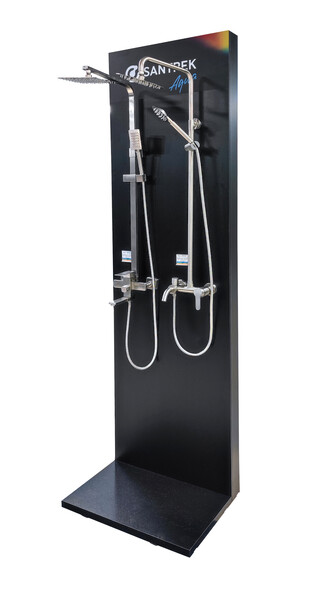Стенд для душевых систем SANTREK AQUA 2200х650х500 (на 2 душ системы) 2 места