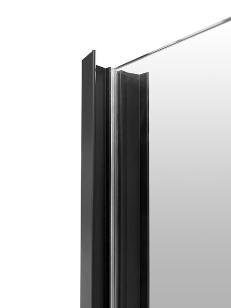 Душевое ограждение SANTREK AQUA Time- DF-DP-1000-C-Matt Black 1000*1950 Прямое стекло Прозр 6 мм, профиль Черный