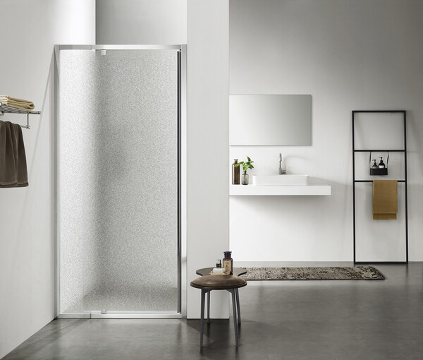 Душевое ограждение SANTREK AQUA Time- DF-DP-900-G-Chrome 900*1950 Прямое стекло Грейп 6 мм, профиль Хром