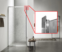 Душевое ограждение SANTREK AQUA Time- DF-DP-1000-G-Chrome 1000*1950 Прямое стекло Грейп 6 мм, профиль Хром