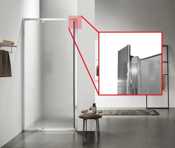 Душевое ограждение SANTREK AQUA Time- DF-DP-1200-G-Chrome 1200*1950 Прямое стекло Грейп 6 мм, профиль Хром