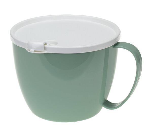 Кружка для супа 0,7 л с крышкой Фисташковый("М-пластика") (М 1214)