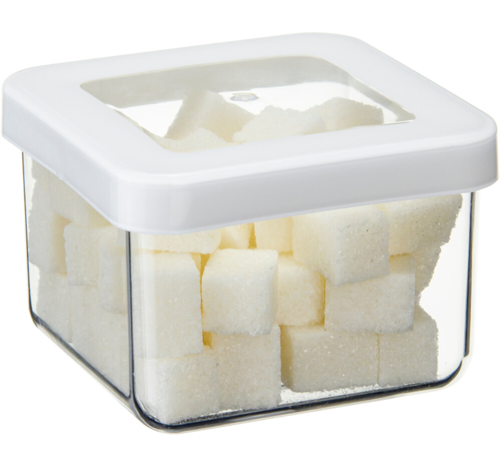 Емкость для сыпучих продуктов СТЕП 0,5 л 10*10*7см Белый ("М-пластика") (М 1290)