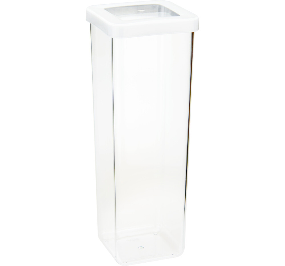 Емкость для сыпучих продуктов СТЕП 1,9 л 10*10*28см Белый ("М-пластика") (М 1294)