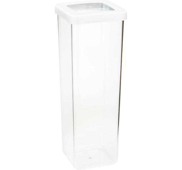 Емкость для сыпучих продуктов СТЕП 1,9 л 10*10*28см Белый ("М-пластика") (М 1294)