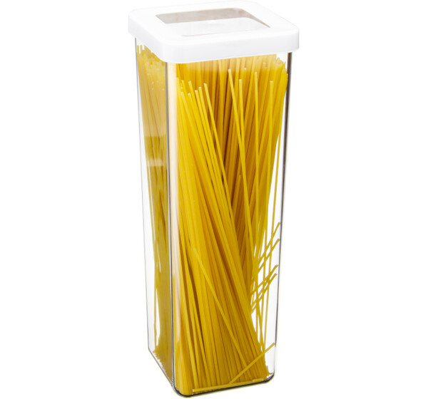 Емкость для сыпучих продуктов СТЕП 1,9 л 10*10*28см Белый ("М-пластика") (М 1294)