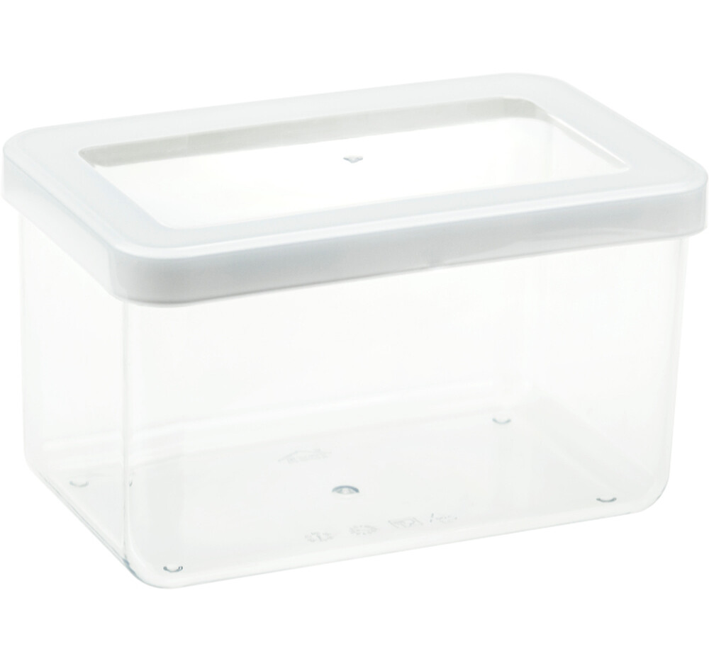 Емкость для сыпучих продуктов СТЕП 1,1 л 16*10*9,5см Белый ("М-пластика") (М 1296)