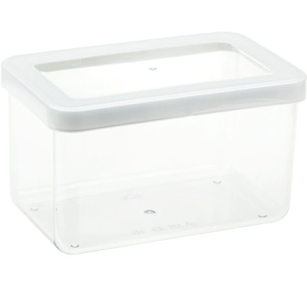 Емкость для сыпучих продуктов СТЕП 1,1 л 16*10*9,5см Белый ("М-пластика") (М 1296)