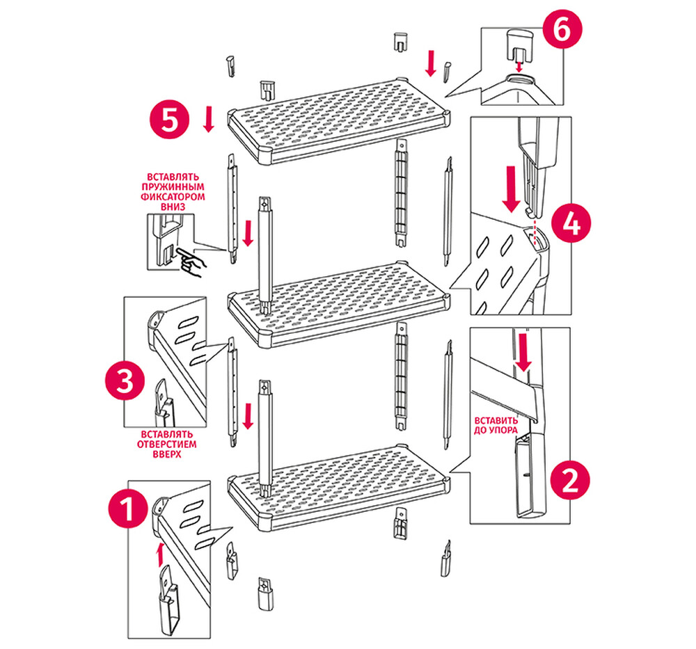 Полка АРМАДА (3секции) Графитовый (М 2700)
