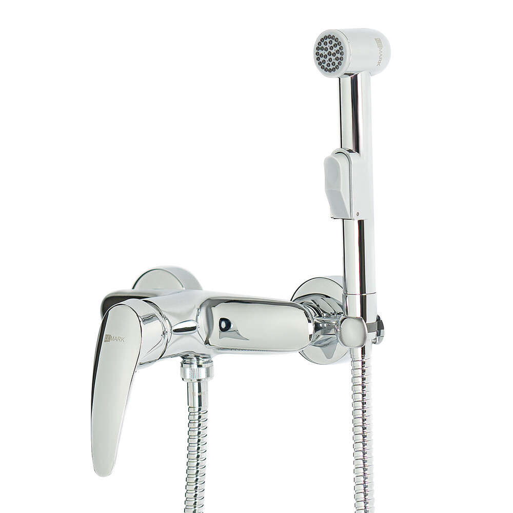 LM0418C Linara Смеситель настенный с гигиеническим душем, хром LEMARK
