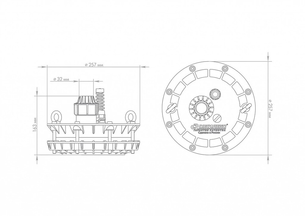 Оголовок скважинный ДЖИЛЕКС пластиковый ОСП 133-160/32 "ХИТ" 6302