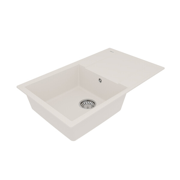 Мойка 9910034 IMANDRA 840 кухонная из кварцгранита, ЖАСМИН 840*500 прямоугольная с крылом 1 чаша (крепеж, сливная арматура с переливом) LEMARK