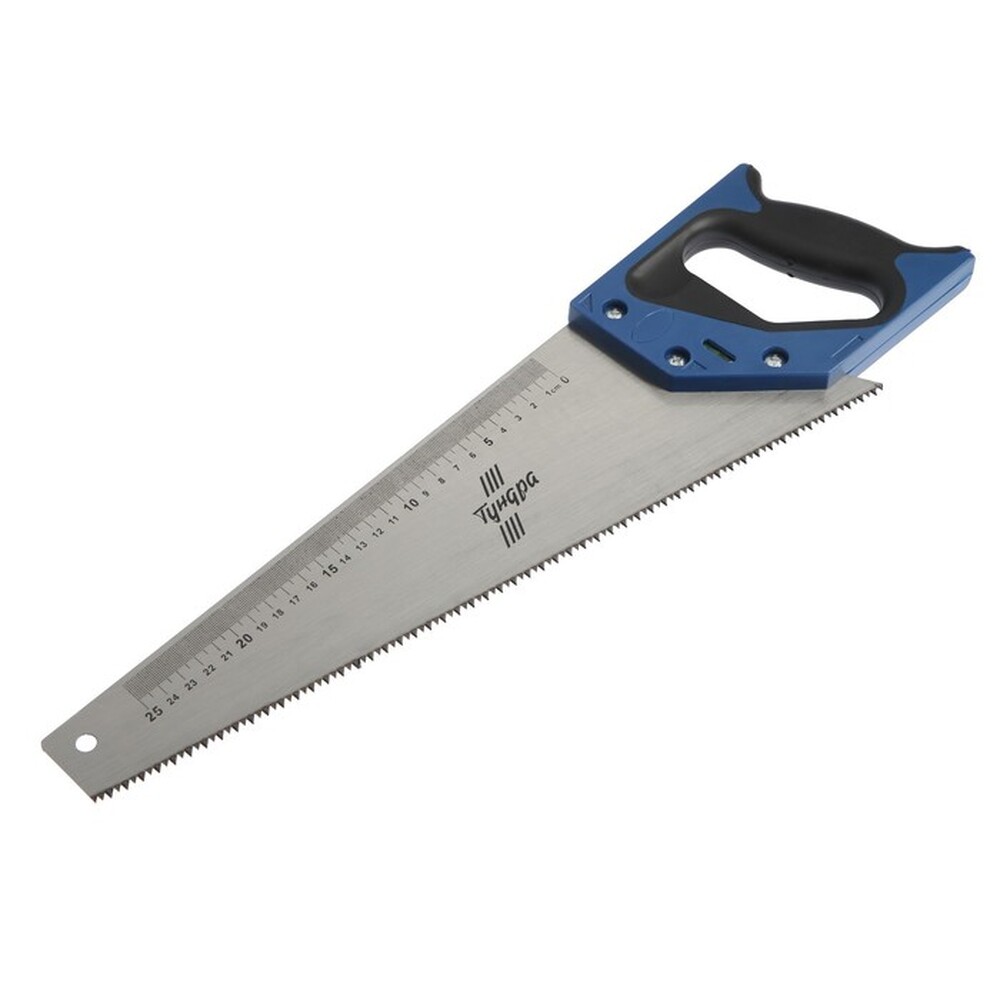 Ножовка по дереву ТУНДРА, 2К рукоятка, 2D заточка, каленый зуб, 7-8 TPI, 400 мм 5155399