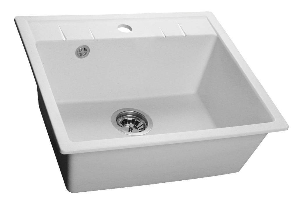 Мойка SANTREK AQUA PRO SQUARE SA-S561 1 чаша 560*500 мм (иней-321) (+сифон)