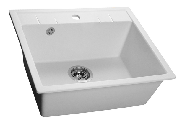 Мойка SANTREK AQUA PRO SQUARE SA-S561 1 чаша 560*500 мм (иней-321) (+сифон)