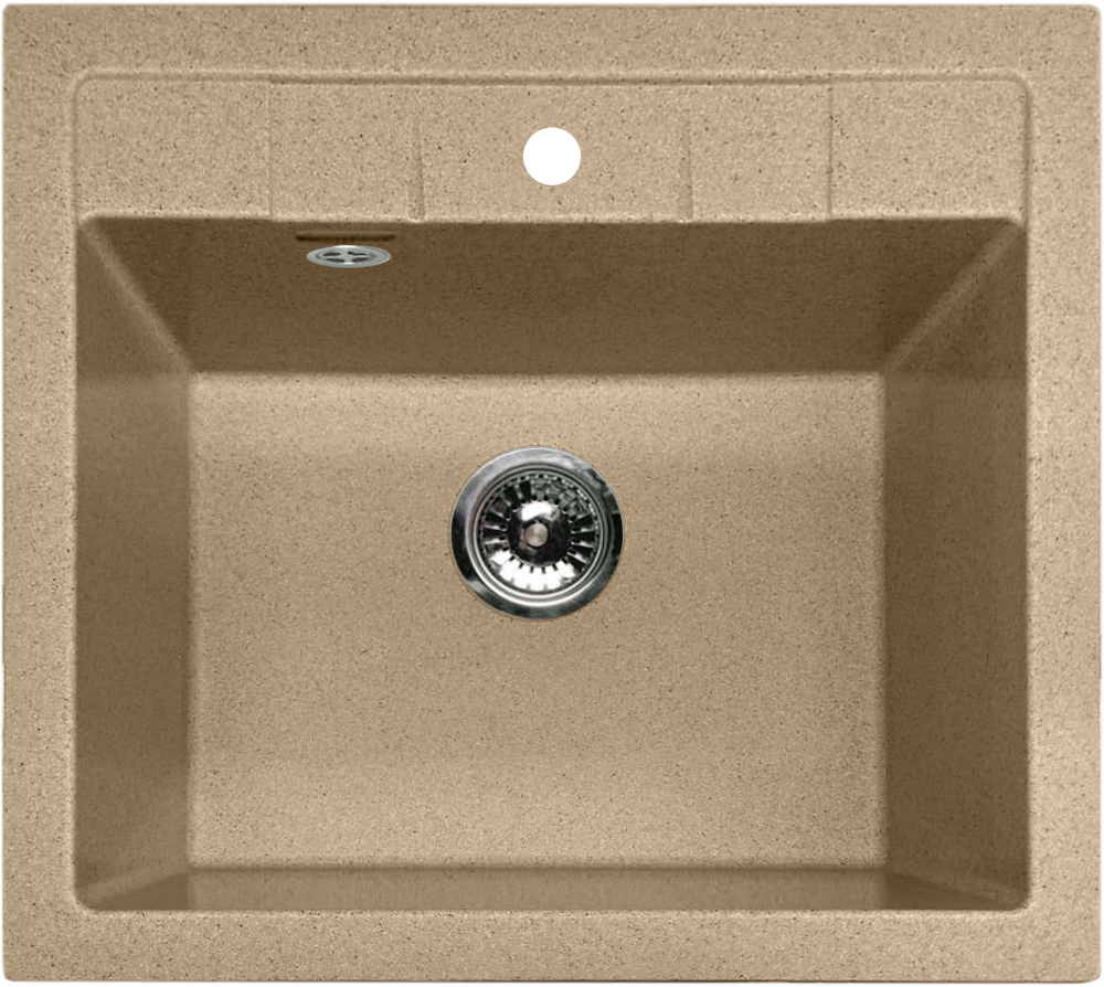 Мойка SANTREK AQUA PRO SQUARE SA-S561 1 чаша 560*500 мм (песок-302) (+сифон)