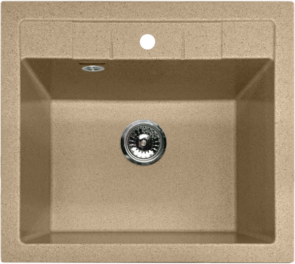 Мойка SANTREK AQUA PRO SQUARE SA-S561 1 чаша 560*500 мм (песок-302) (+сифон)