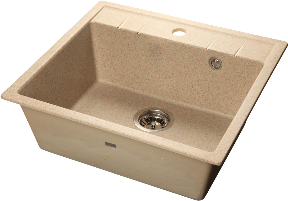 Мойка SANTREK AQUA PRO SQUARE SA-S561 1 чаша 560*500 мм (песок-302) (+сифон)