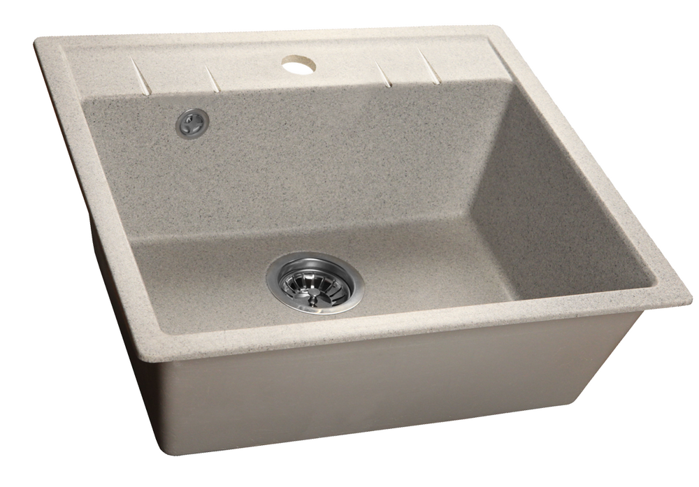 Мойка SANTREK AQUA PRO SQUARE SA-S561 1 чаша 560*500 мм (серый-310) (+сифон)
