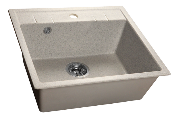 Мойка SANTREK AQUA PRO SQUARE SA-S561 1 чаша 560*500 мм (серый-310) (+сифон)