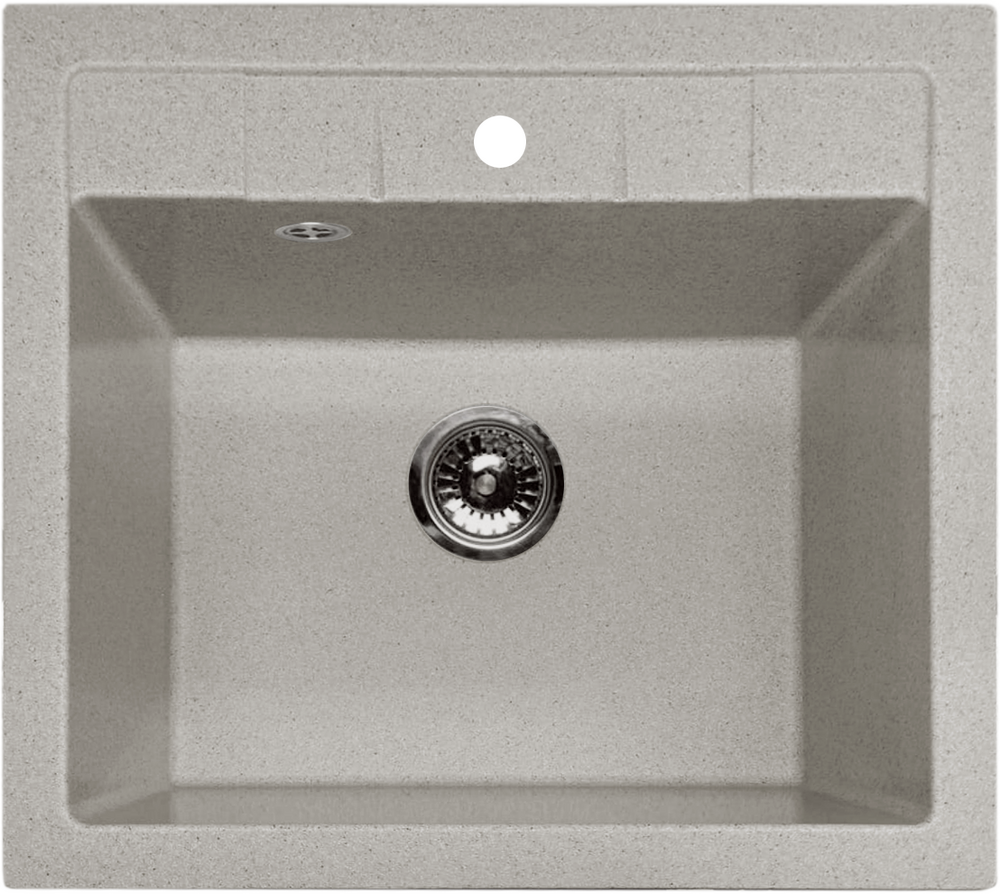 Мойка SANTREK AQUA PRO SQUARE SA-S561 1 чаша 560*500 мм (серый-310) (+сифон)