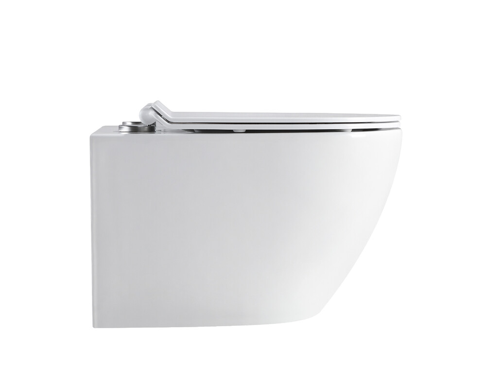  Унитаз подвесной безободковый HOLLER WALL (530*360*350мм, сиденье дюропласт, микролифт) белый