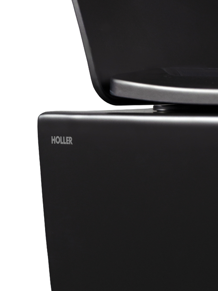  Унитаз подвесной безободковый HOLLER WALL MB (530*360*350мм, сиденье дюропласт, микролифт) черный матовый