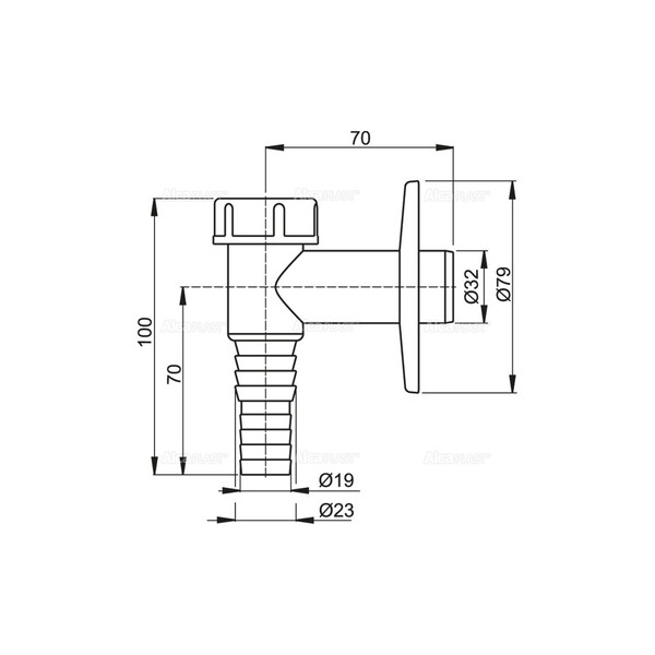 Сифон для стиральной машины наружный APS2 (AG210311200) белый ALCA  НОВИНКА!!!
