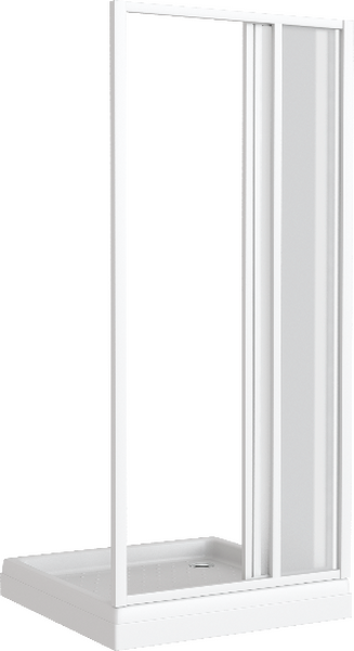 Душевая дверь прямая GOOD DOOR САНТРА 1200х1850 вотер пластик 3 створки (без поддона и автослива) ШТ00011