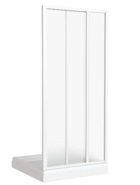 Душевая дверь прямая GOOD DOOR САНТРА 1200х1850 вотер пластик 3 створки (без поддона и автослива) ШТ00011