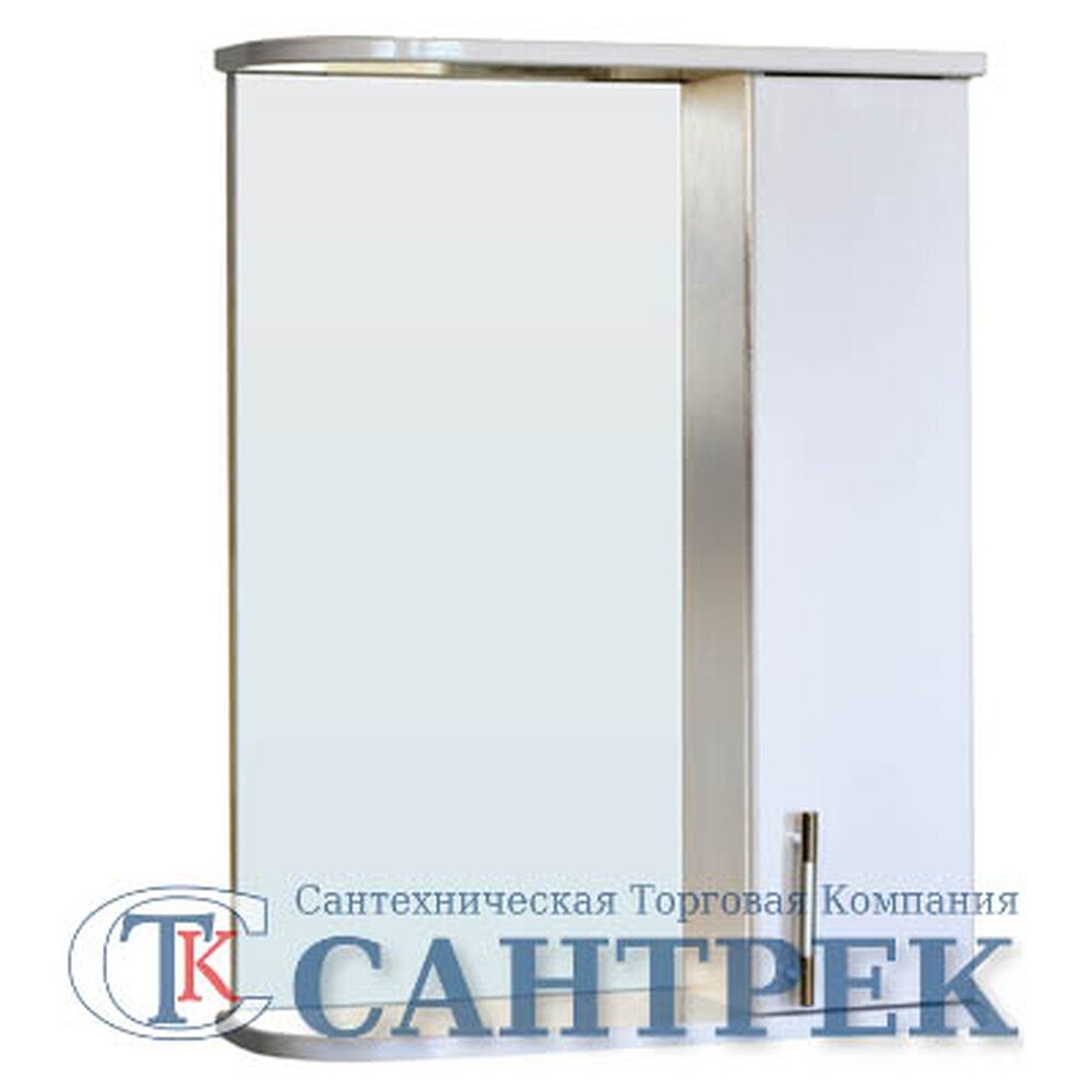 Зеркало-шкаф SANTREK HOME "Ника" (Белый ) Правый 525*700*180