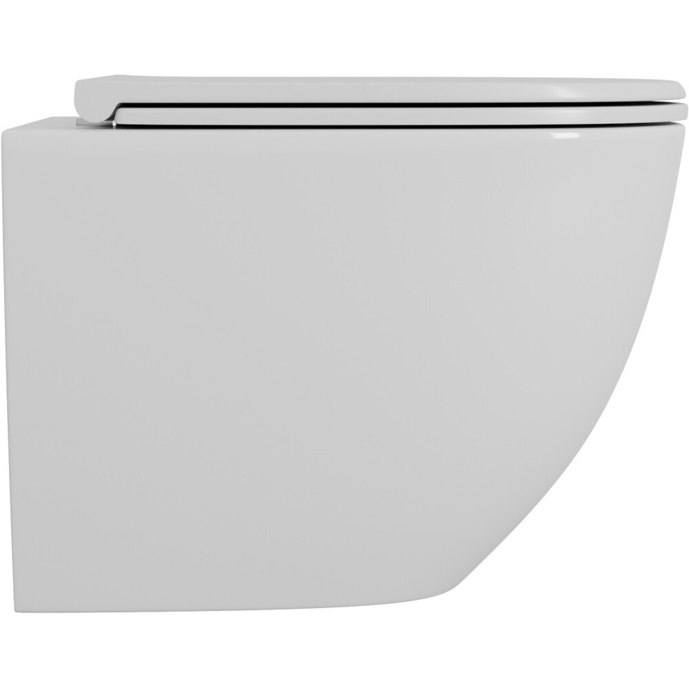 Унитаз подвесной безободковый D&K Matrix DT1396516, 490*370*360мм, сиденье микролифт, белый,   смыв "Торнадо"