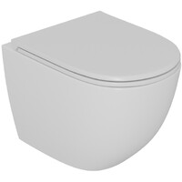 Унитаз подвесной безободковый D&K Matrix DT1396516, 490*370*360мм, сиденье микролифт, белый,   смыв "Торнадо"