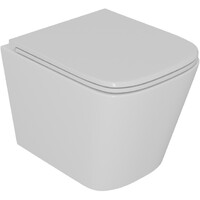 Унитаз подвесной безободковый D&K Berlin DT1436516, 490*340*350мм, сиденье микролифт, белый,   смыв "Торнадо"
