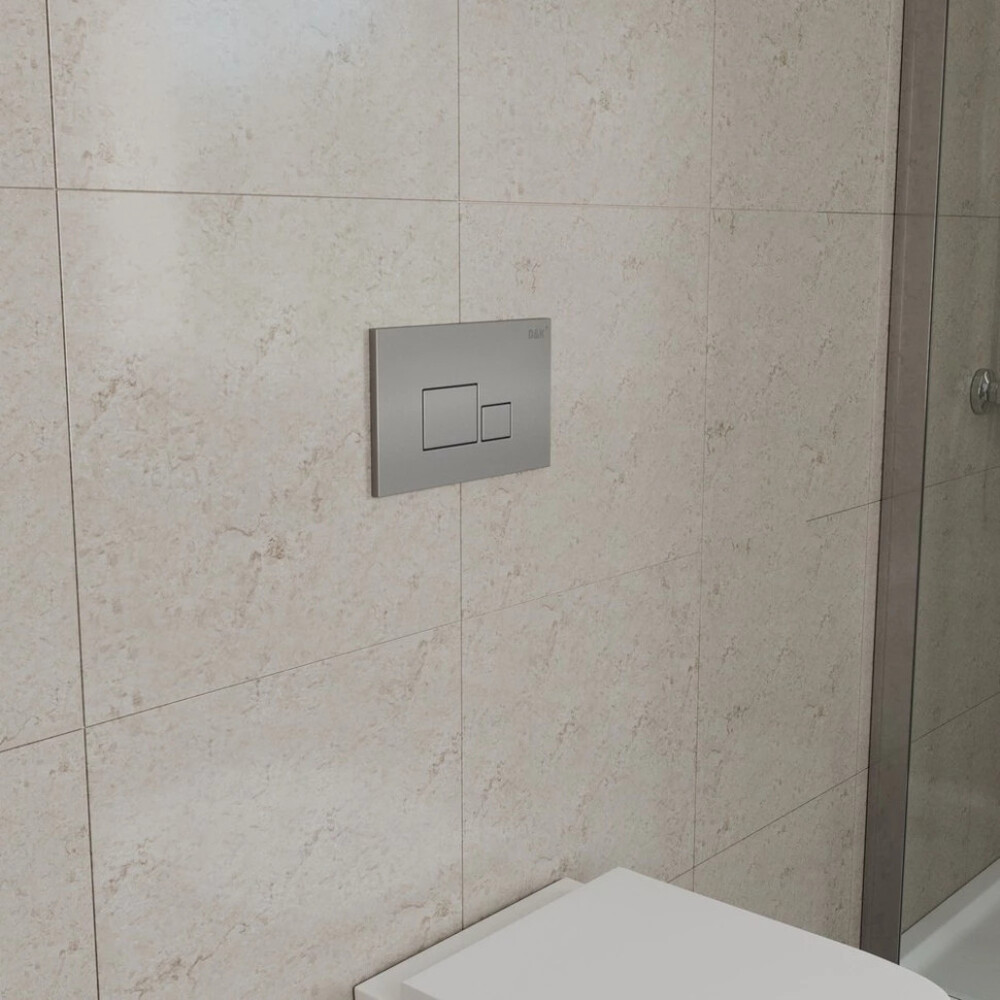 Клавиша смыва D&K Quadro DB1519002, матовый хром