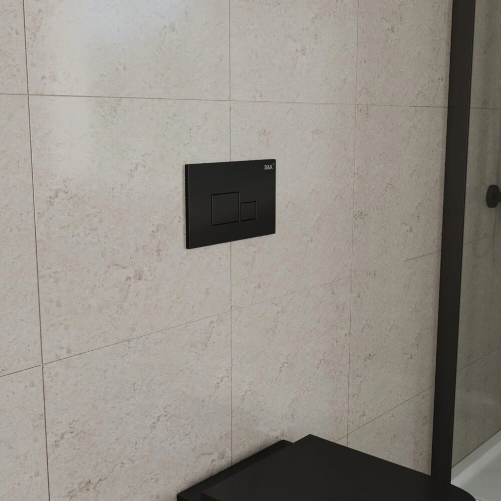 Клавиша смыва D&K Quadro DB1519025, черный